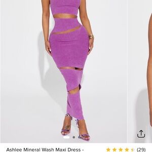 Fashion Nova Purple Cut Out Bodycon Maxi Dress